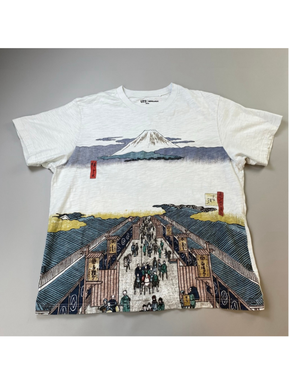 Uniqlo x Museum of Fine Arts Boston T-Shirt XXL Ukiyo-e Mt. Fuji graphic Japan